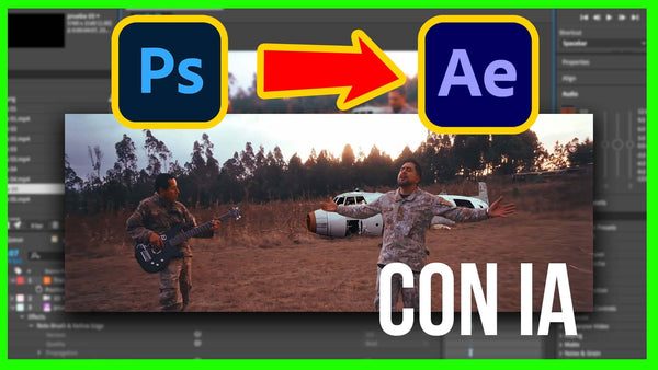 CÓMO INSERTAR UNA IMAGEN PNG CREADO CON INTELIGENCIA ARTIFICIAL A UN VIDEO EN AFTER EFFECTS UTILIZANDO PHOTOSHOP Y AFTER EFFECTS ROTOSCOPIA Y TRAKING DE CÁMARA