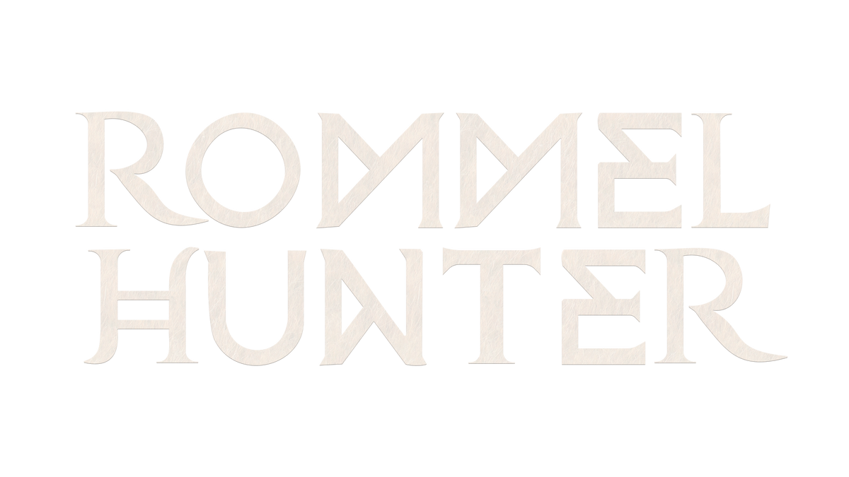Logo Rommel Hunter White two line