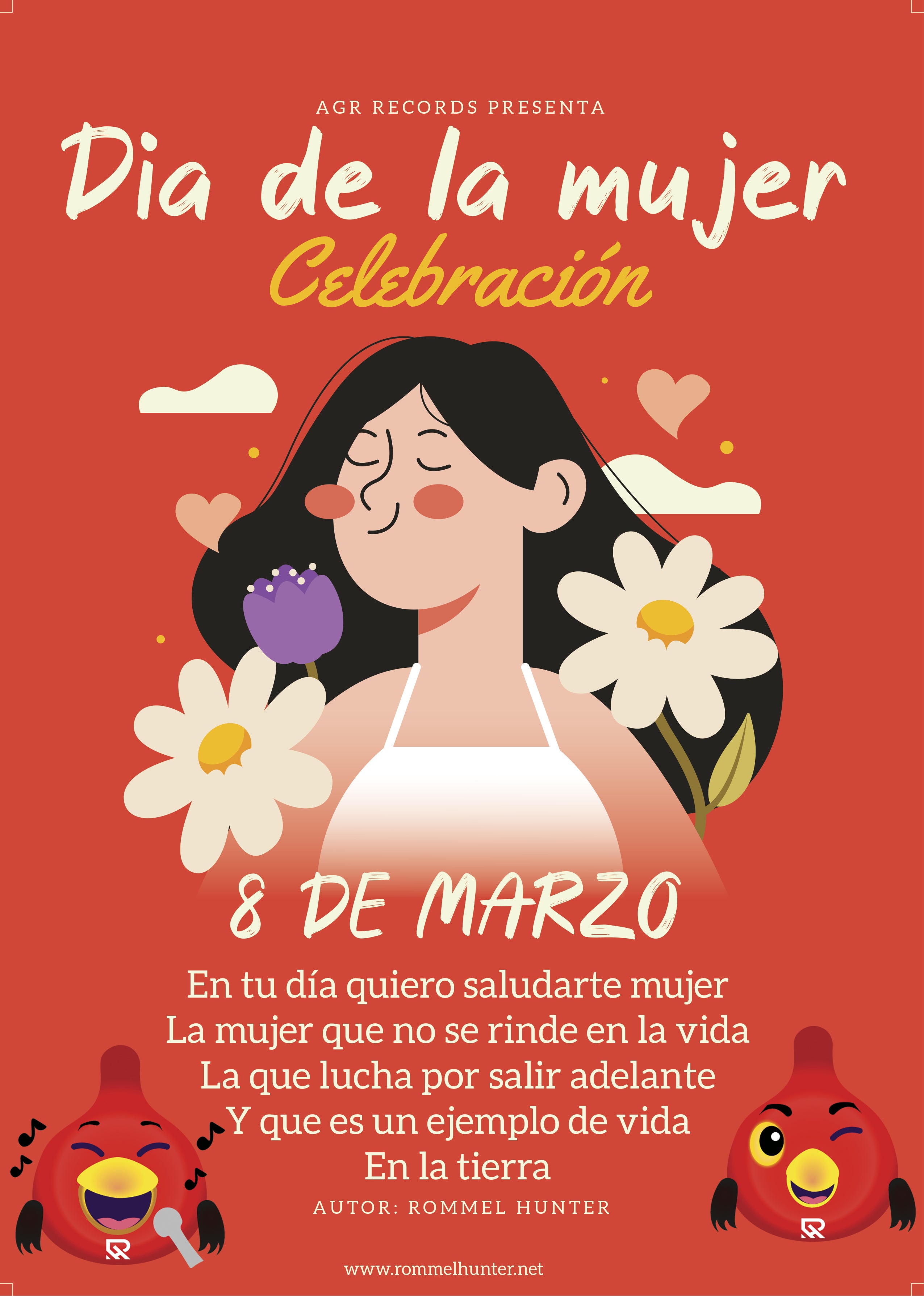 imagen dia internacional de la mujer con frases cortas 2025 .PSD