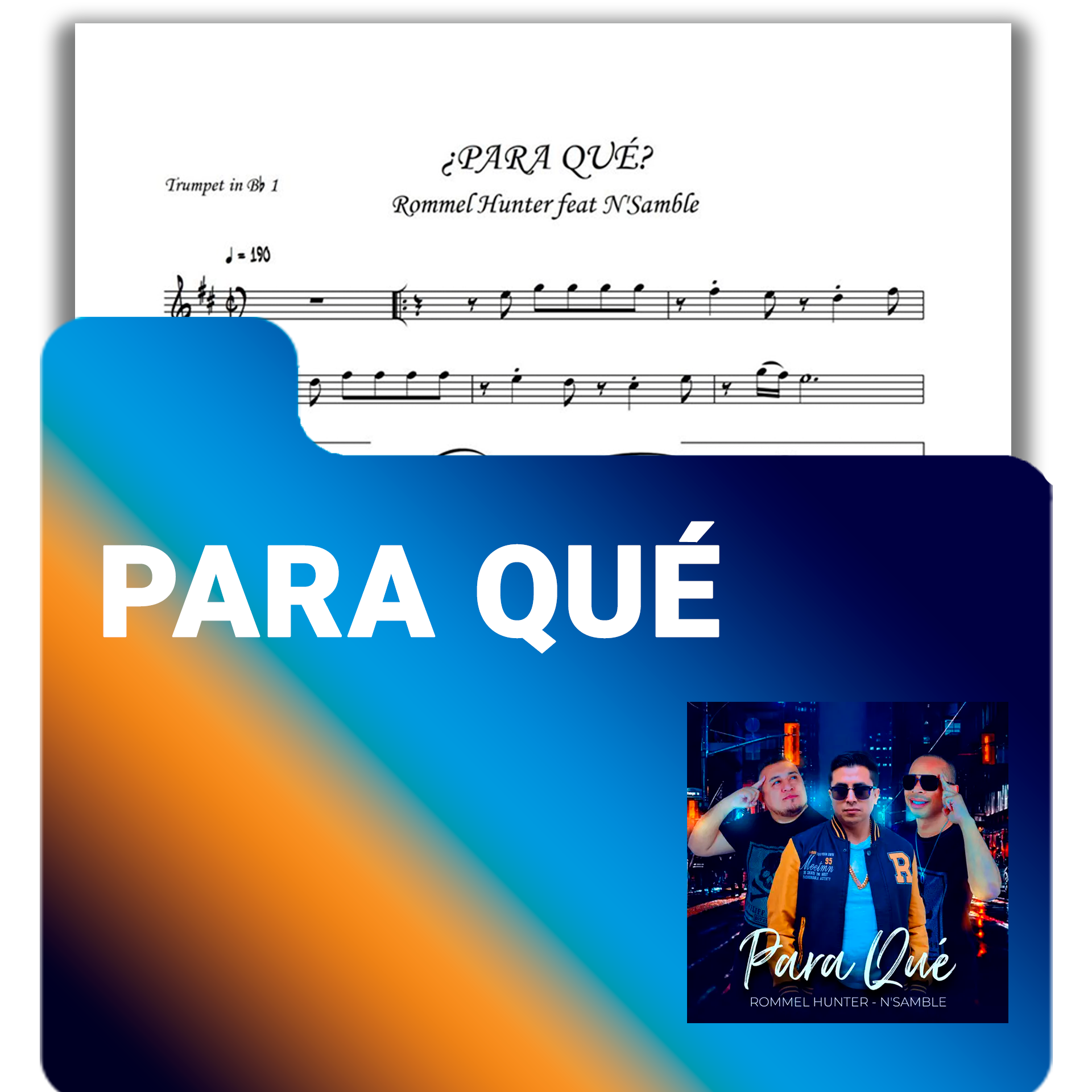 Partituras en PDF – “Para Qué” Rommel Hunter y Orquesta Nsamble - Rommel Hunter 