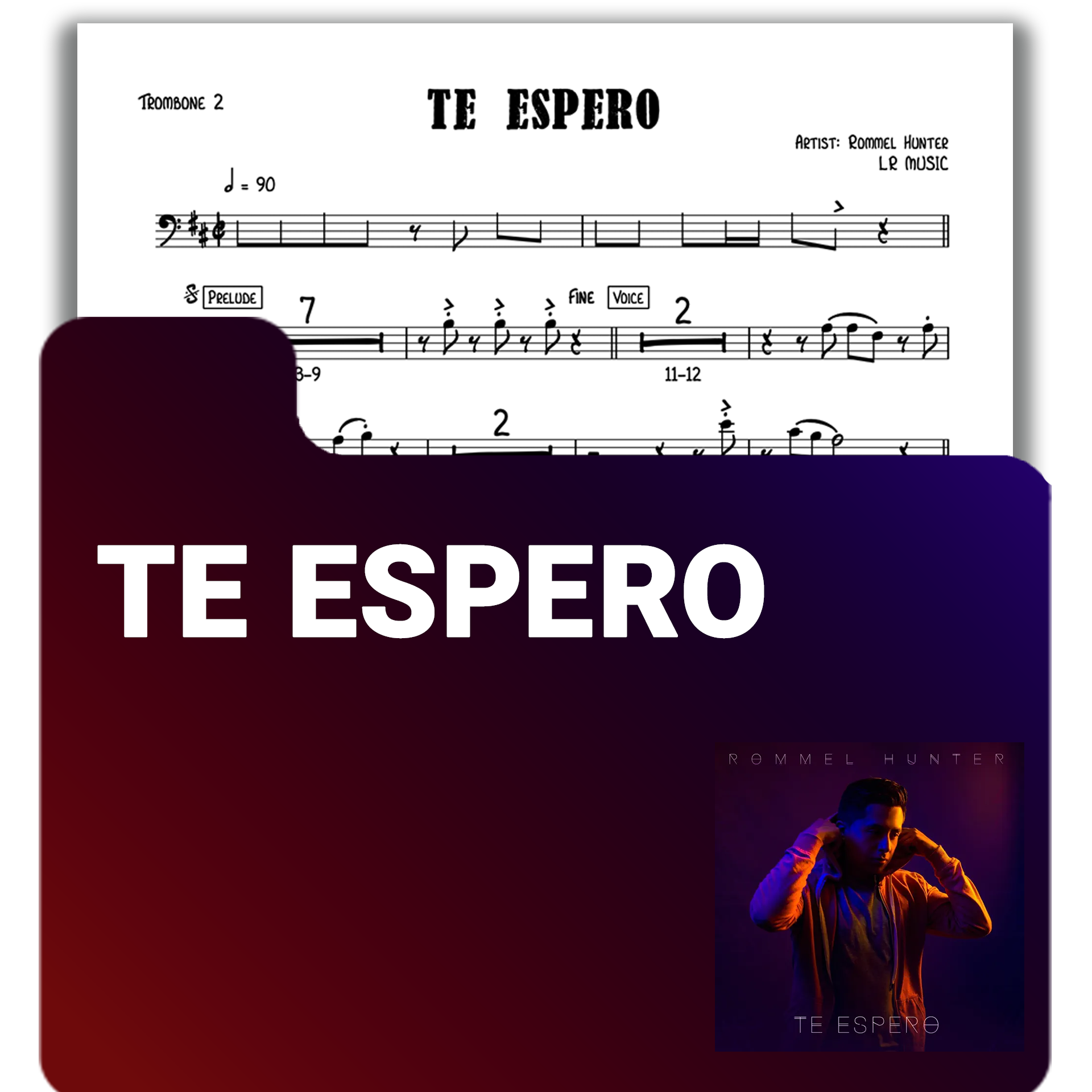 Partituras en PDF – “Te Espero” Rommel Hunter - Rommel Hunter 