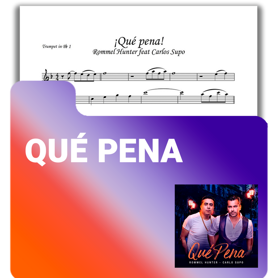 Partituras en PDF – “Qué Pena” Rommel Hunter ft. Carlo Supo